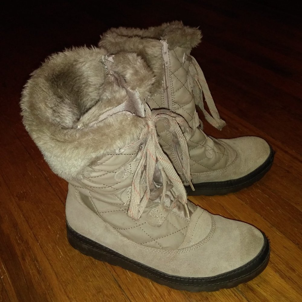 Tan Leather/Suede Fur Lined BareTraps Boots - 8M